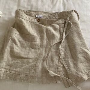 Alohas linen wrap skirt